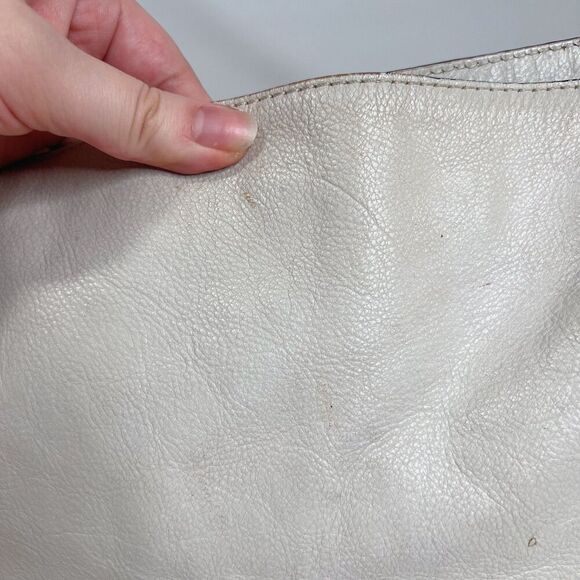 Michael Kors Brookville Cream Hobo Bag Leather Shoulder Bag Purse - Picture 7 of 11